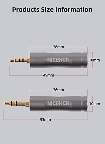 Adaptador de auriculares 4.4mm hembra a 3.5mm macho miniatura 3