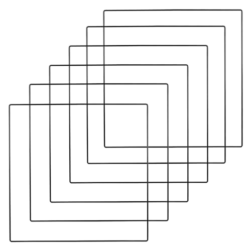 Framendino, 6 Pack 12 Inch Square Metal Floral Hoop...