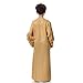 Boys Muslim Thobe Arabic Dress for Boys Muslim Kaftan Ramadan Eid Kids Thobe Islamic Clothing Dubai (Yellow, 12-13 Years)