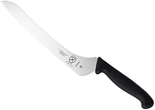 Mercer Culinary Millennia 9-Inch Offset Wavy Edge Bread Knife, Black