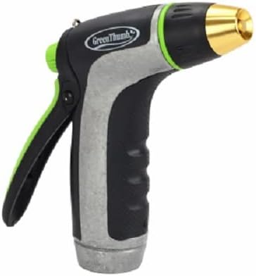 Adjustable Heavy Duty Metal Garden Hose Nozzle w Rubberized Grip - Pack of (4)