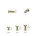 YMAISS 90 Sets Chicago Screws 3 Size 1/4,3/8,1/2in Post Rivets Screw Belt Screws Screw Posts Bookbinding Posts Binding Chicago Button Leather Photo Albums Round Flat Head, Gold Color