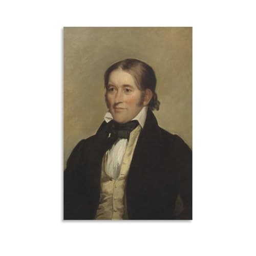 Impression sur toile Davy Crockett 50x75 cm pour décoration murale de salon
