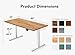 FEZIBO Electric Standing Desk, Height Adjustable Stand up Desk, 60 x 24 Inches Sit Stand Home Office Desk, Computer Desk, Light Rustic Brown