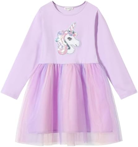Girls Tulle Dresses Toddler Long Sleeve Sparkle Tutu Dress Kids C...