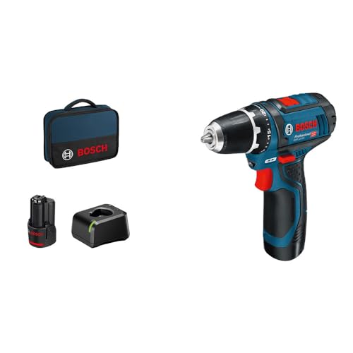BOSCH Akkuschrauber GSR 12V-15 2 x 2,0Ah Akku + Ladegerät 1230 +TASCHE Schrauber
