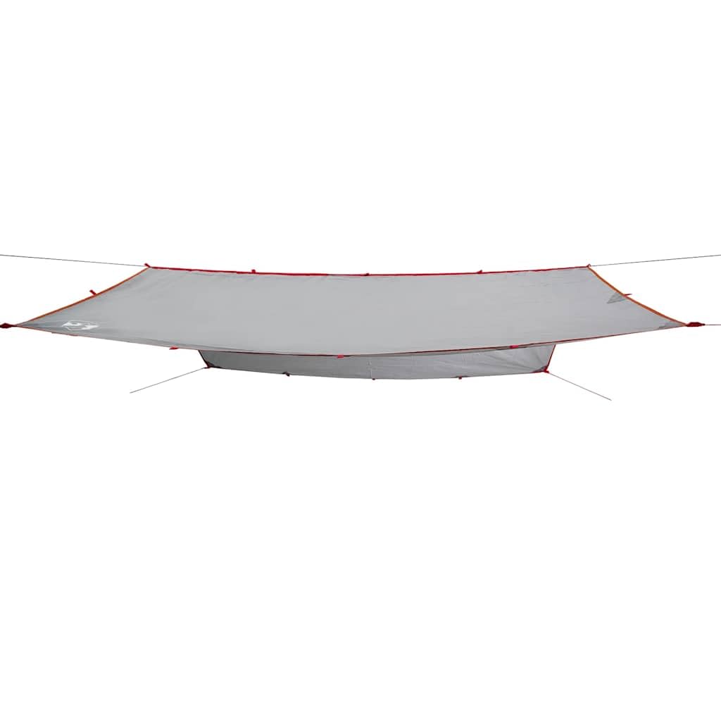 Tarp Grau und Orange 400x, wasserdichtes 210D Oxford-Gewebe mit PU-Beschichtung, Winddicht, leicht und multifunktional, ideal für Camping, Trekking, Outdoor, Schutz und Übernachtung