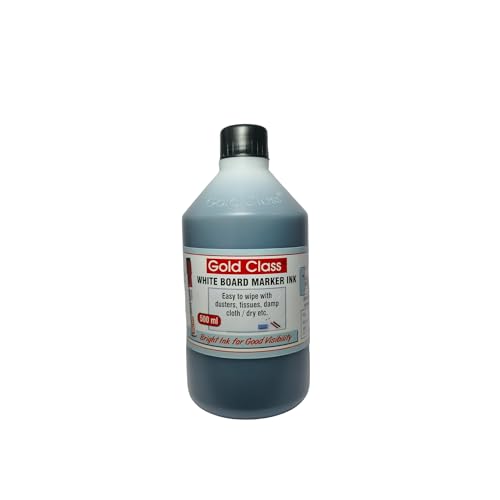 Gold Class White Board Marker Ink, 500ML | Easily refillable | Suitable for Marker Pens with Multiple Surfaces | Office Stationery | School Stationery (Black)