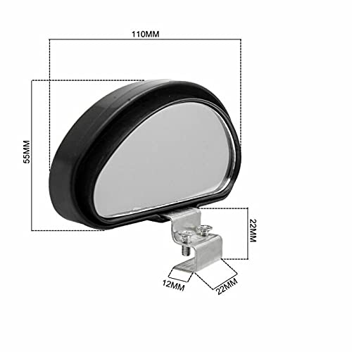 2PCS Car Side Blind Spot Mirror Wide Angle Rear View Driving Reversing Adjustable