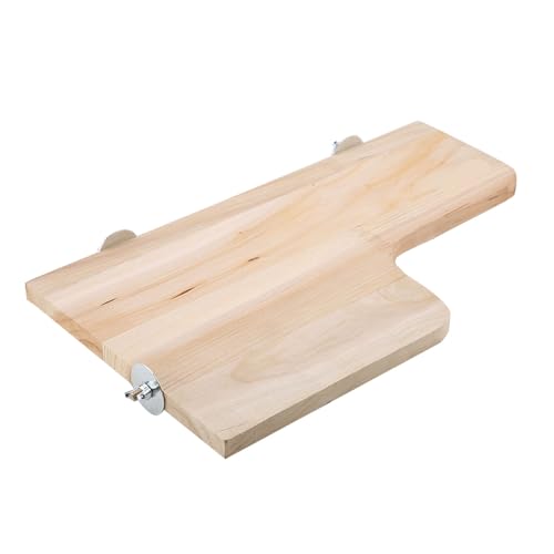 BTSEURY Pet Climbing Platform Toy, L Shaped Small Pet Wood Stand Platform Toy, Wooden Jumping Climbing Springboard Toy