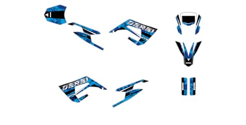 KIT DECO MOTO CROSS DERBI SENDA X-TREME 50 SM WIX (Bleu, Année : 2018 à 2023)