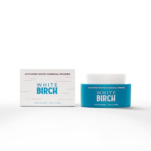 White Birch Activated White Charcoal Powder - Professional Teeth Whitening Charcoal - Natural & Fluoride Free Oral Care (White Charcoal Powder) #TOP1