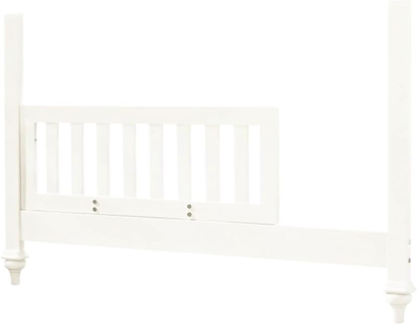 Toddler Bed Safety Guard Rail for SmartStuff Cribs by Universal Furniture Convertible Cribs - Solid Wood for Convertible Crib to Toddler Bed Conversion - Safety Bed Rail for Children (White)