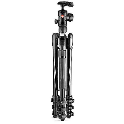 Manfrotto MKBFRLA4B-BHM Befree Advanced 2N1 Travel Tripod with Monopod, Lever Lock, Tripod Bag, Plate and Ball Head Included for Canon, Nikon, Sony, DSLR, CSC, Mirrorless, Up to 9 kg, Aluminium