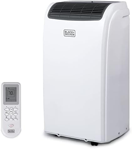 BLACK+DECKER Air Conditioner, 12,000 BTU Air Conditioner Portable for Room and Heater up to 550 Sq. Ft, 4-in-1 AC Unit, Dehumidifier, Heater, & Fan, Portable AC with Installation Kit & Remote Control