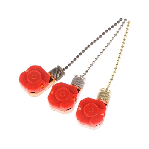 Interruptor de ventilador de techo con cadena reguladora de 3 velocidades para iluminacion DIY 7