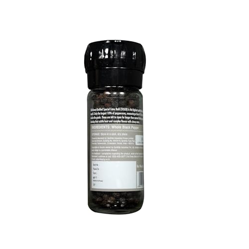 Image of Sprig World's Finest Black Pepper 50g | Expensive But Authentic | Superior Flavour | 60% Bigger | Chef's Choice | Tellicherry Garbled Special Extra Bold Grade | For Cooking, Seasoning & Finishing
