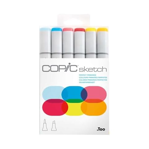 Copic Sketch Marker Set of 6 Basics Cover