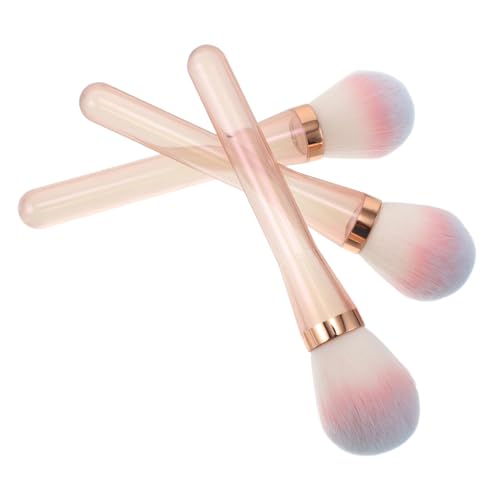 LOLIPPYY Brocha de Maquillaje para Polvos Sueltos 3 Piezas Cerdas Sintéticas Suaves Pincel Multifuncional para Rubor E Iluminador Diseño Degradado para Rostro Adecuado para Uso Diario y