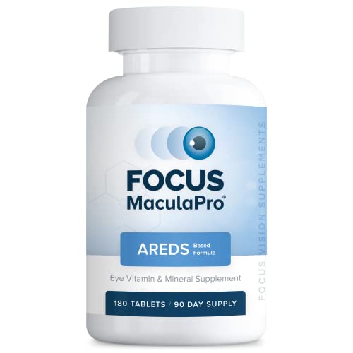 Focus MaculaPro - AREDS Based Eye Vitamin-Mineral Supplement (180 ct. 90 Day Supply) -AREDS Based Vitamins for Non-Smokers - AREDS Based Supplements