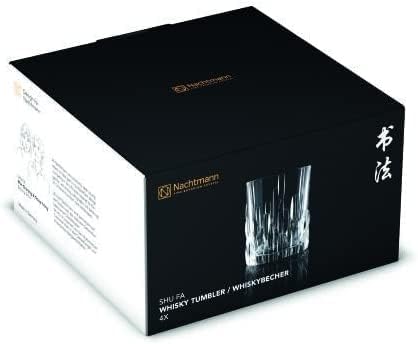 Miniatura 6 de Nachtmann Juego de 4 vasos de whisky de la serie Shu Fa, cristal transparente, de 4 pulgadas, vaso para whisky, cóctel, licor o bourbon, 11 onzas,