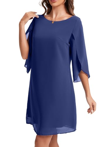 Dresses for Women 2025 Summer Dress of Flutter 3/4 Sleeve