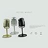 Kfwfuaee Retro Styles Microphone Prop Fake Vintage Model With Stand Silver Antique Decorations With Stand #5