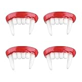 TIMJJG 4 Piezas De Tirantes De Vampiro, Dentaduras Postizas De Halloween, Accesorios Y Adornos, Accesorios De Disfraces De Fiesta, Accesorios De rol.