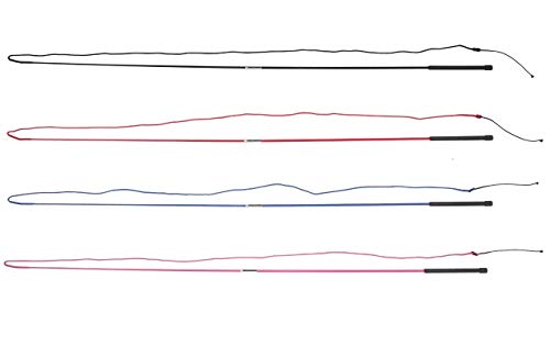 netproshop Fiberglas Longierpeitsche Teilbar Länge: 180cm + 200cm Schlag mit Gummigriff, Farbe:Kobaltblau