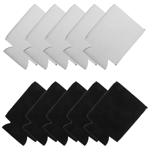 SHOWERORO 10 piezas Fundas Isotérmicas para Latas de Cerveza y Soda de Plegables Antideslizantes y Reutilizables para Mantener Bebidas Frías Fiestas y Exteriores