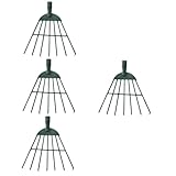 Supvox 4 Stück Werkzeug Haushalt Laubrechen Rechen aus Stahl Rasen Grasrechen...