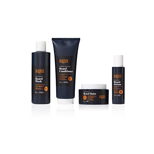 Scotch Porter Miami Duppy Beard Collection | Includes Beard Wash, Beard Conditioner, Beard Balm, And Beard Serum | Formulated With Non-Toxic Ingredients, Free Of Parabens, Sulfates & Silicones | Vegan #TOP12