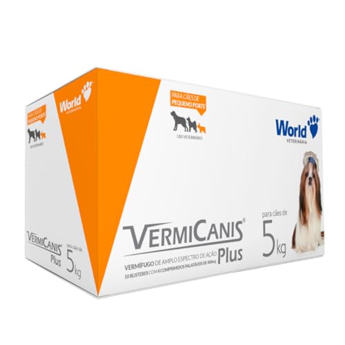 VermiCanis Plus Vermífugo World para Cães de 5Kg - Blíster 4 Comprimidos