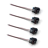 Opuweiy 4 PCS Fuel Injector Connector, Waterproof & Anti-aging Automotive Injector Terminals Pigtail Wire, Car Fuel Sprayer Plug, Compatible with Buick Chevrolet GMC 1500 2500 3500 Mini (Black)