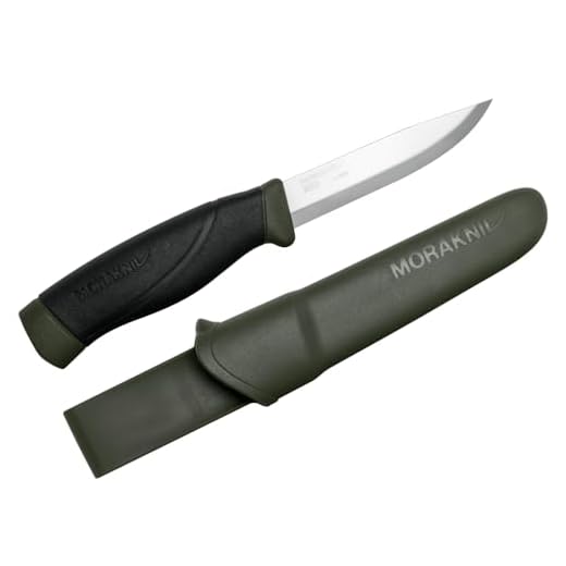 Morakniv Companion Heavy-Duty Carbon Steel Fixed-Blade Knife with Sheath, 4.1 Inch