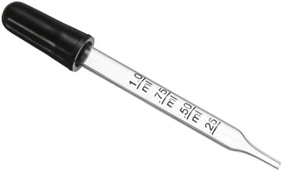 1ml Eye Dropper Glass Liquid Dropper 1ml Capacity Fit for Essential Oils Dropping Pipettes for Resin Lab Bottles and Jars