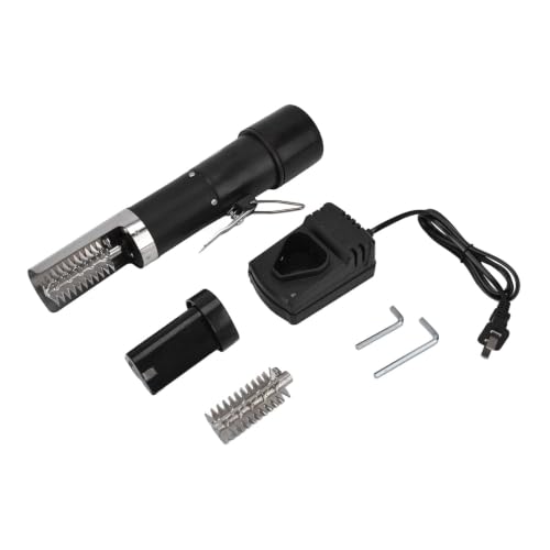 Atyhao Electric Fish Scaler, Handheld Design Fish Scaler 6 Cutter Fish Scale Remover Fish Scraper Fish with Rechargeable Battery (US Plug 100‑240V)