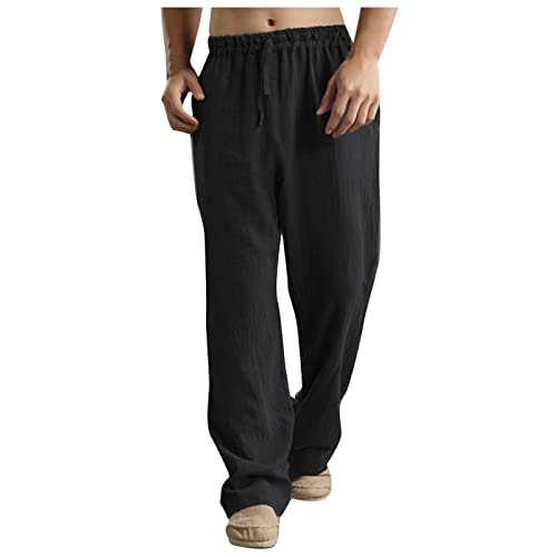 Leinenhose Herren Freizeithose Herren Jogging Hose Herren Leicht Sommerhose...