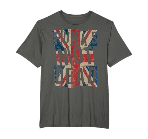 Punks Not Dead - Vintage - UK London Flag - Punk is Not Dead T-Shirt