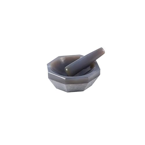 Lab4Us AMP-A-60 Agate Mortar And Pestle Set Id 60Mm Natural Agate Grinder For Lab Grinding Polished Brazilian Agate Internal Diameter 60Mm thumb #2