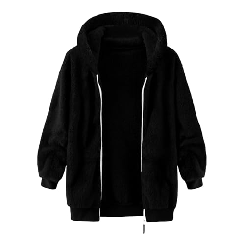 Kids Fleece Jacket Fall Fuzzy Wool Sherpa Zip Up Hoodies for Teen Girls Preppy Long Sleeve Warm Christmas Winter Coat2