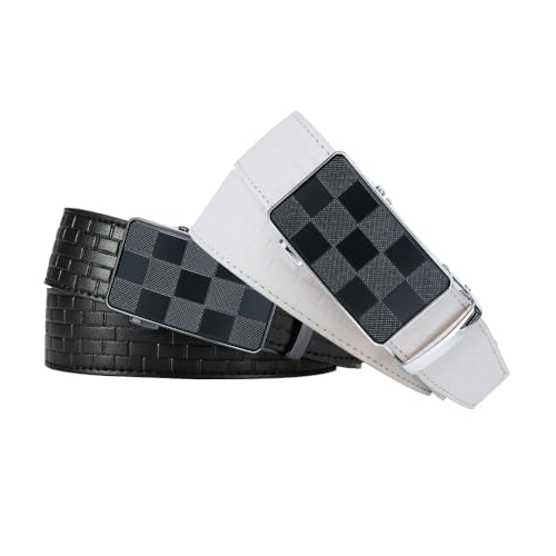 Mens Belt Men Dress and Casual with Ratchet Belt Adjustable Buckle，Trim to Fit4