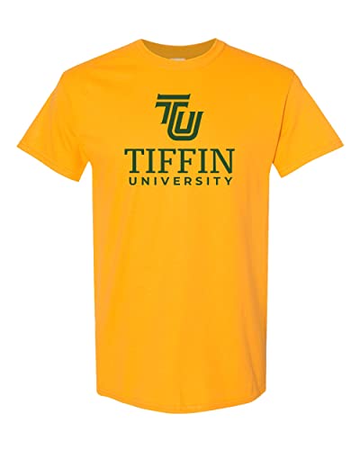 CreateMyTee | Tiffin University Stacked Text T-Shirt