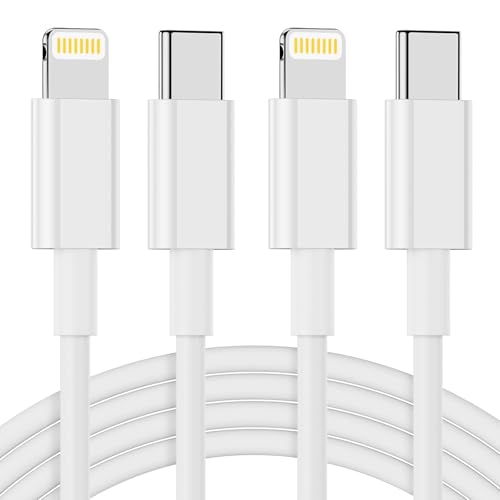 USB C to Lightning Cable 2Pack 3FT [MFi Certified], iPhone Fast Charger Cable Power Delivery iPhone Cables Type C iPhone Charger Cord Fast Charging for 14/13/12/11/XS/XR/X/8/7/6, iPad, AirPods