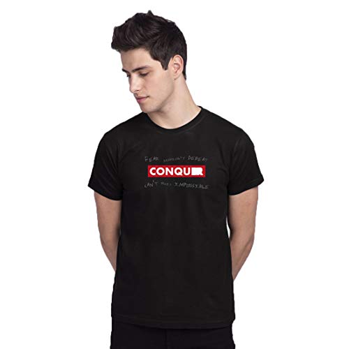 Image of Bewakoof Men's Printed 100% Cotton T-Shirt - Regular Fit, Round Neck, Half Sleeves