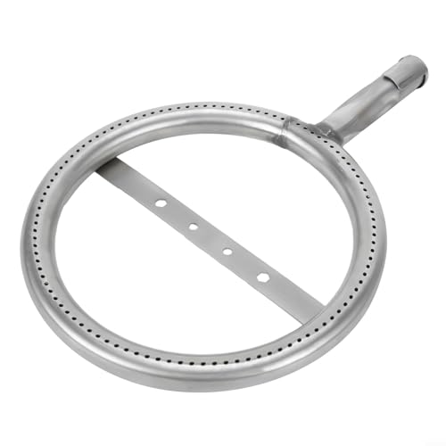 YUANGANG Runder Edelstahl-Grillkopf, Feuerrost, integrierter Gasbrenner, Feuerrohr, runder Brennerkopf, Grillbrenner, 28 cm x 19 cm, B738HU3Q633TEGY94040EJO
