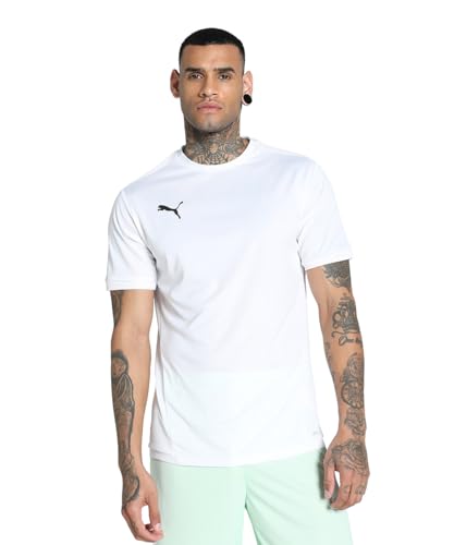Image of Puma Men's teamLIGA Football Jersey | Lightweight and Sweat Proof Polyester Sports Crew Neck Training T-Shirt for Men | Breathable Athletic T-Shirt for Football & Sports