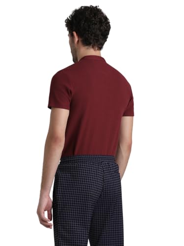 Image of Jack & Jones Men's Cotton Blend Henley Style Solid Slim Fit T-Shirt
