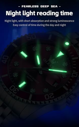 Image of OLEVS Watch for Men Stainless Steel Quartz Business Dress Diamond Large Dial Waterproof Mens Watches with Date Wrist Watch
