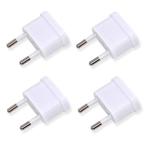 ヨーロッパ コンセント変換アダプタ 海外旅行用 電源変換プラグ Cタイプ 4個セット